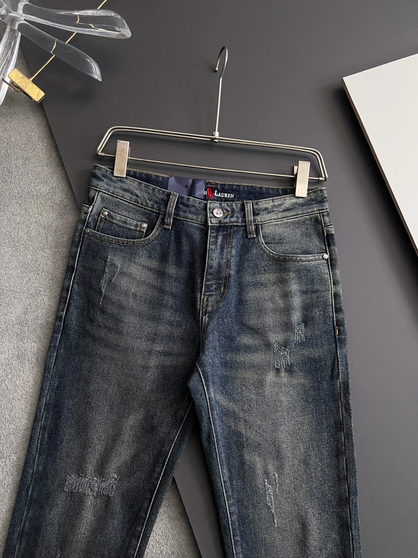 P230) Polo*, heavy-duty washed casual jeans, imported original washed stretch fabric, comfortable and elastic, unique design, super correct fit, comfortable and breathable, extremely high grade, counter quality, handsome upper body, size: 29-40